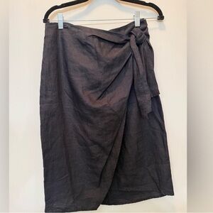 Saks Fifth Avenue Dark Gray Asymmetrical Skirt
